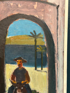 “Man Riding a Donkey” by Harry Sahlin