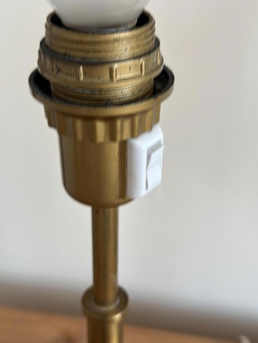 Pair of Mid Century Style Swedish Brass Lamps by Konsethantverk