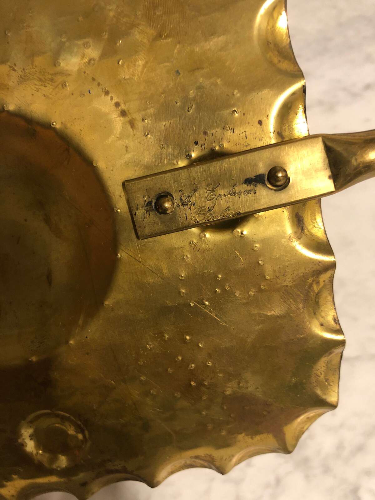 Pair of Mid-Century Swedish Brass  Sconces