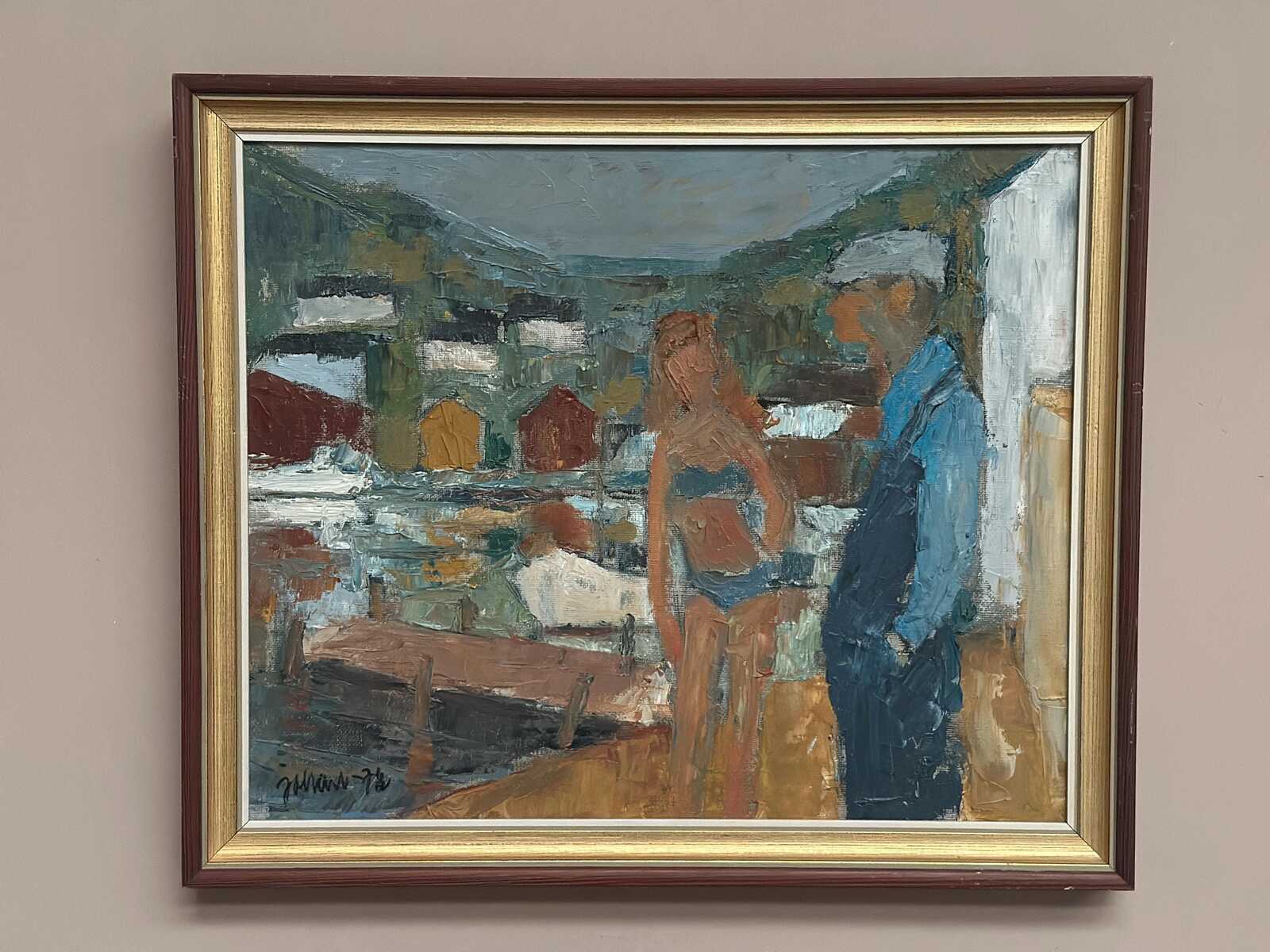 “Badgast och Fiskargubbe” by Fritz Henry Johansson