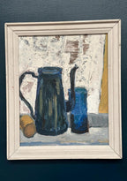 “Still Life with Jug and Blue Glass”