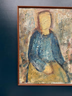 “Kvinna i blått” by Gösta Falck
