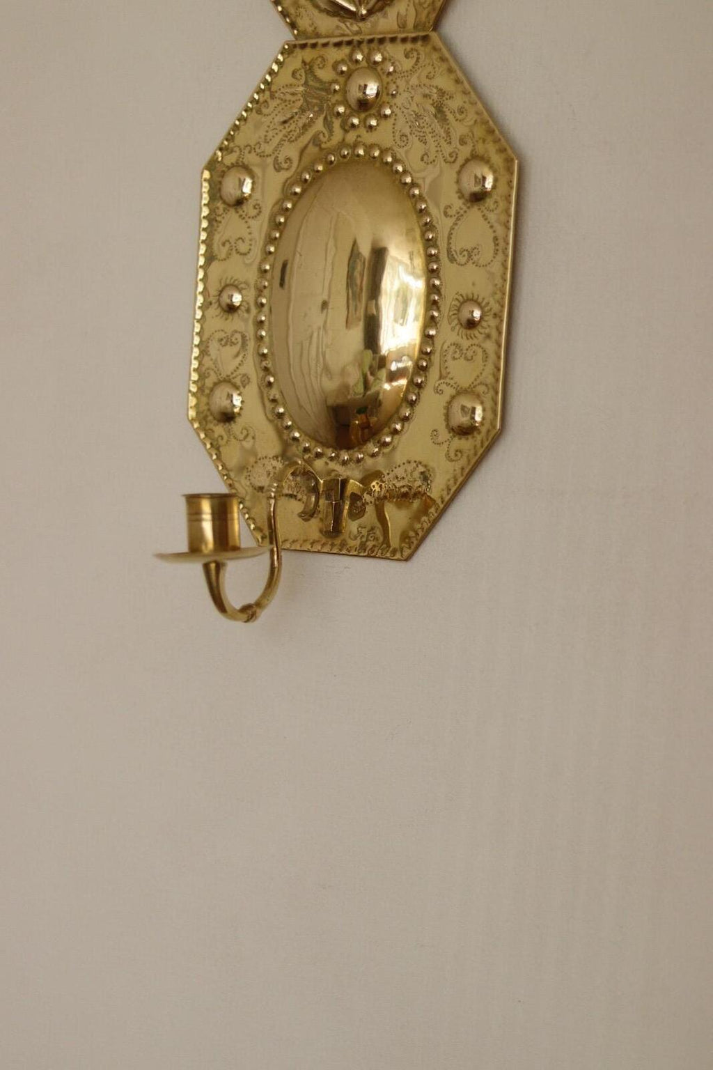 Pair Of Baroque-style Swedish Brass Sconces