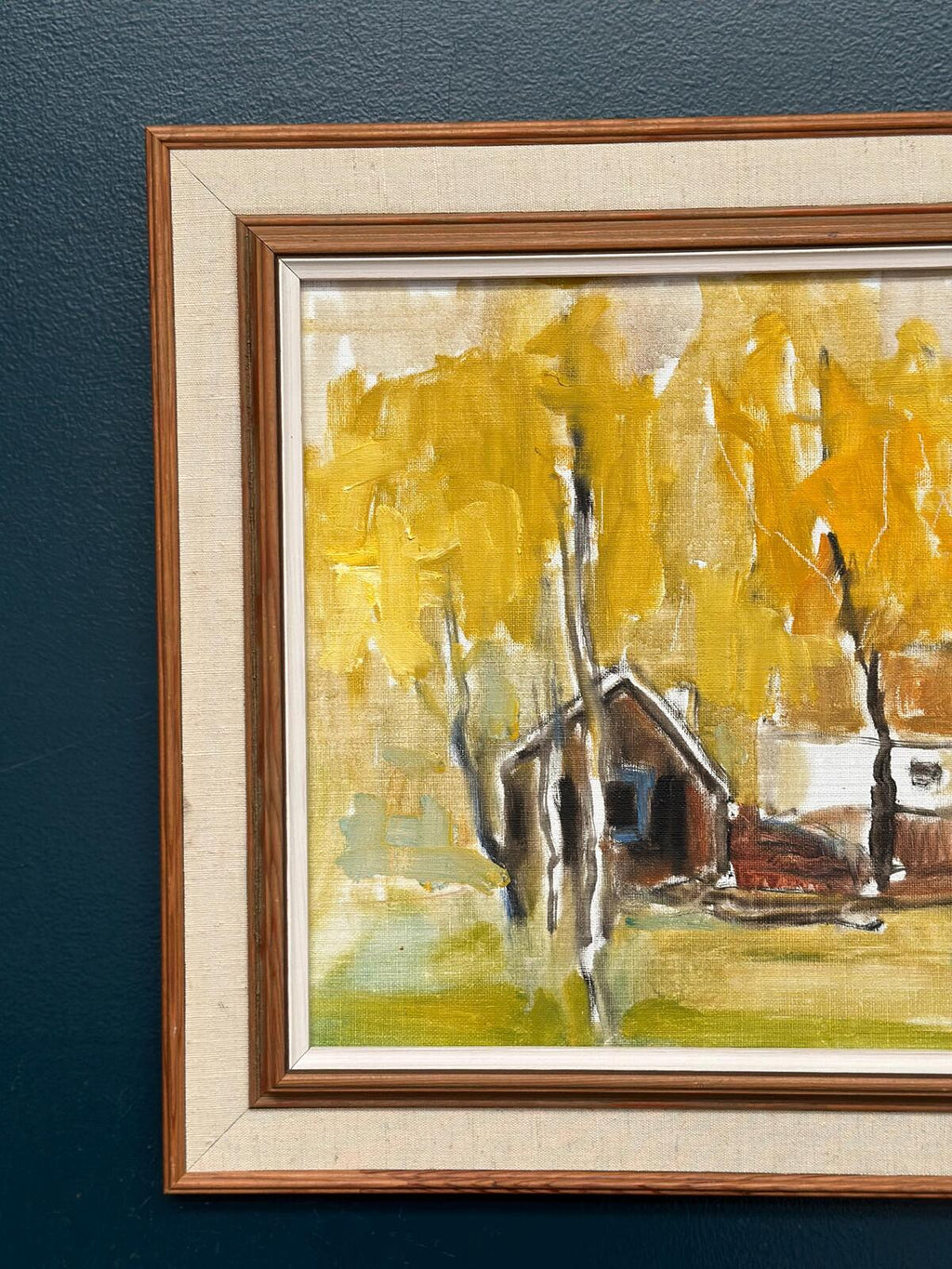 “Houses and Trees in Autumn ” by Pia H. Campbell