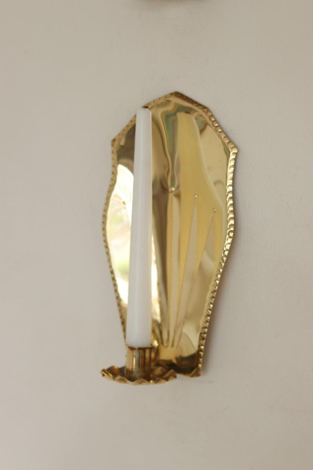 Pair Of Mid Century Swedish Brass Sconces
