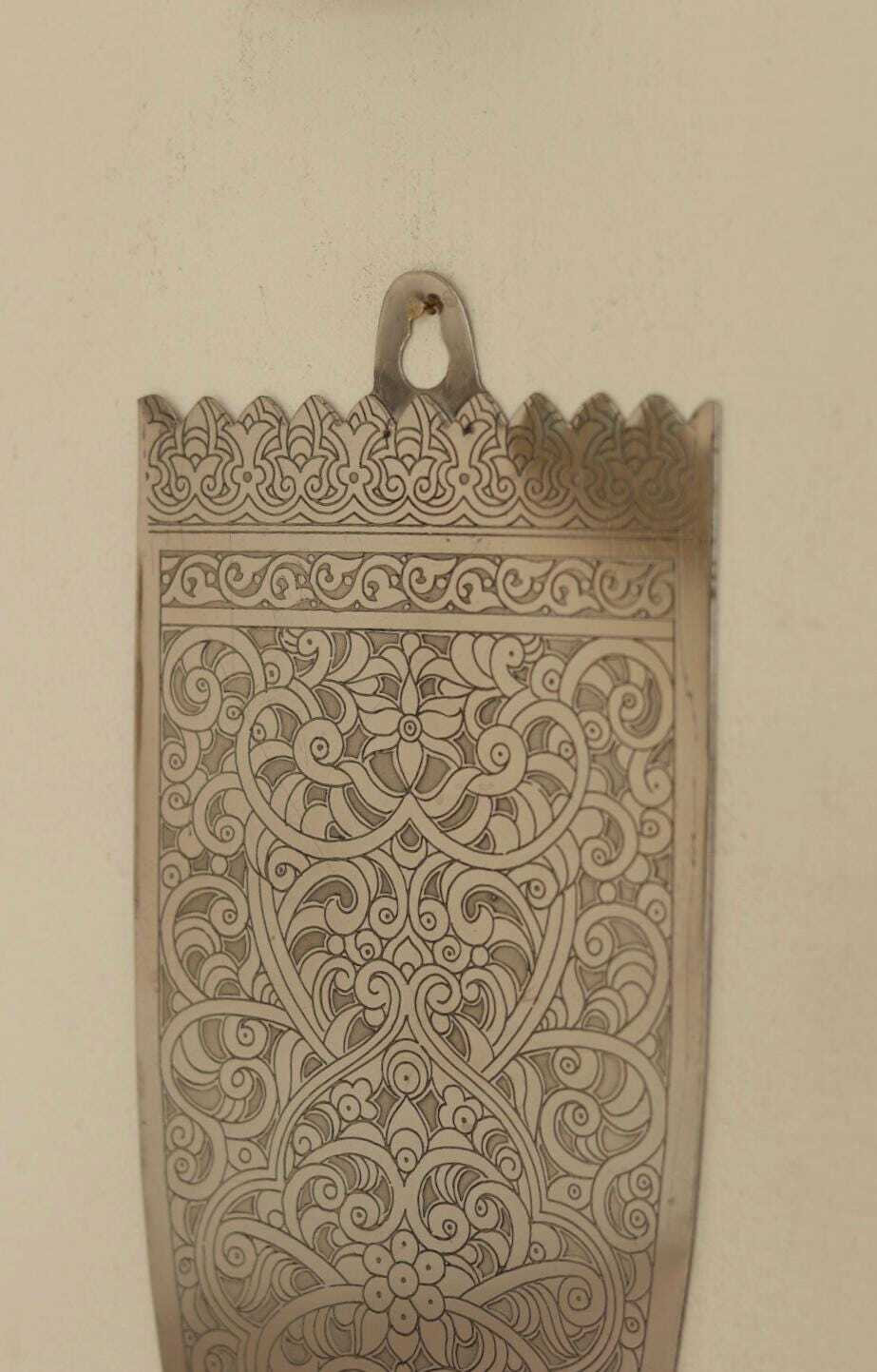 Pair Of Vintage Pewter Sconces