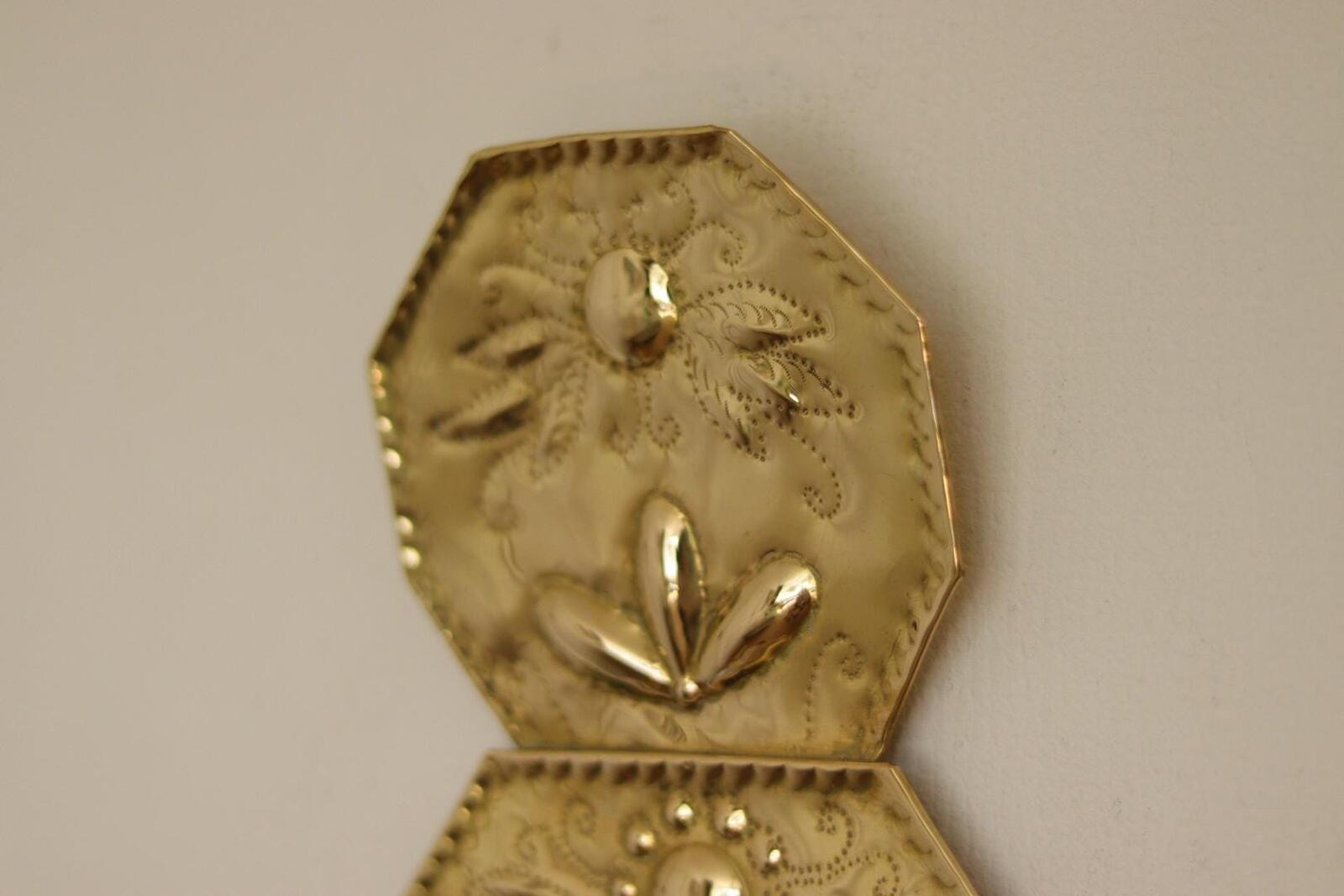 Pair Of Baroque-style Swedish Brass Sconces