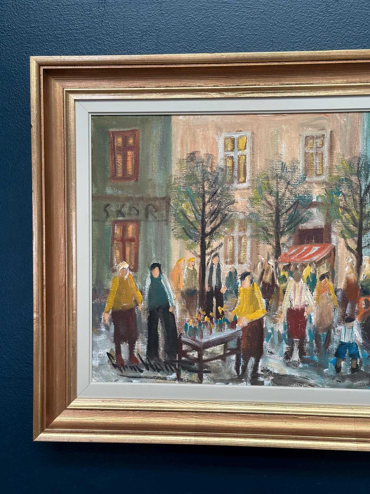 “Market Scene” by Arne Wallsten