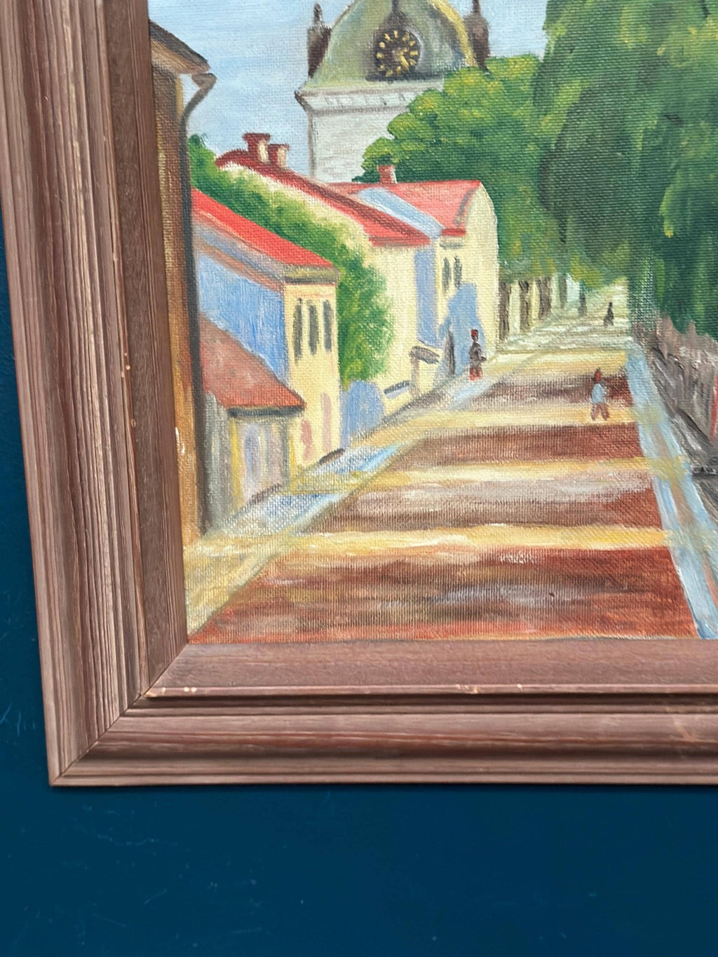 “City Street with Church Tower” by Kerstin Grufman