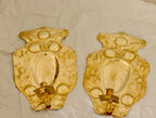 Baroque Style Mid-Century Brass Swedish Sconces