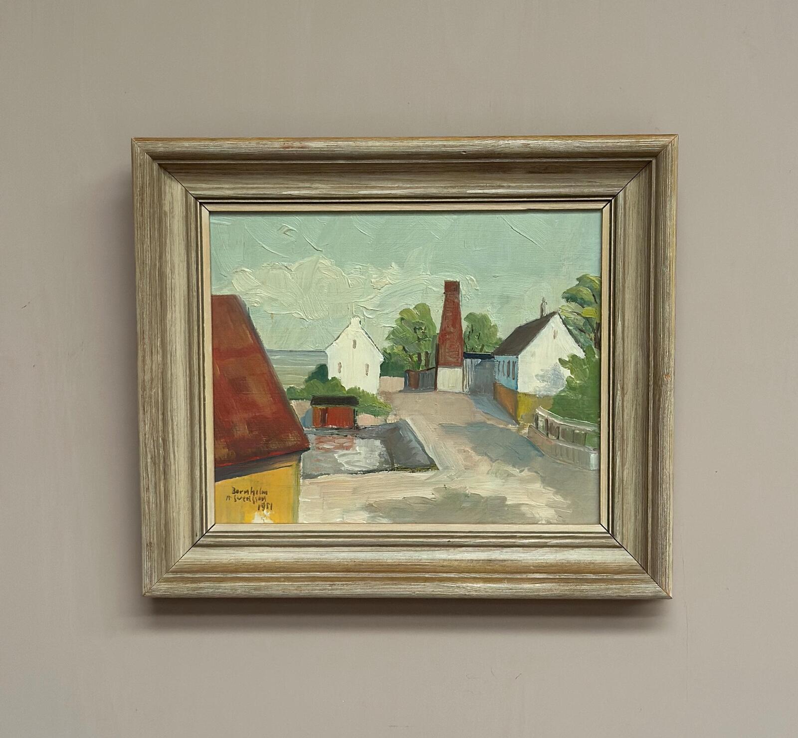 “Barns with Red Chimney” by A Svensson