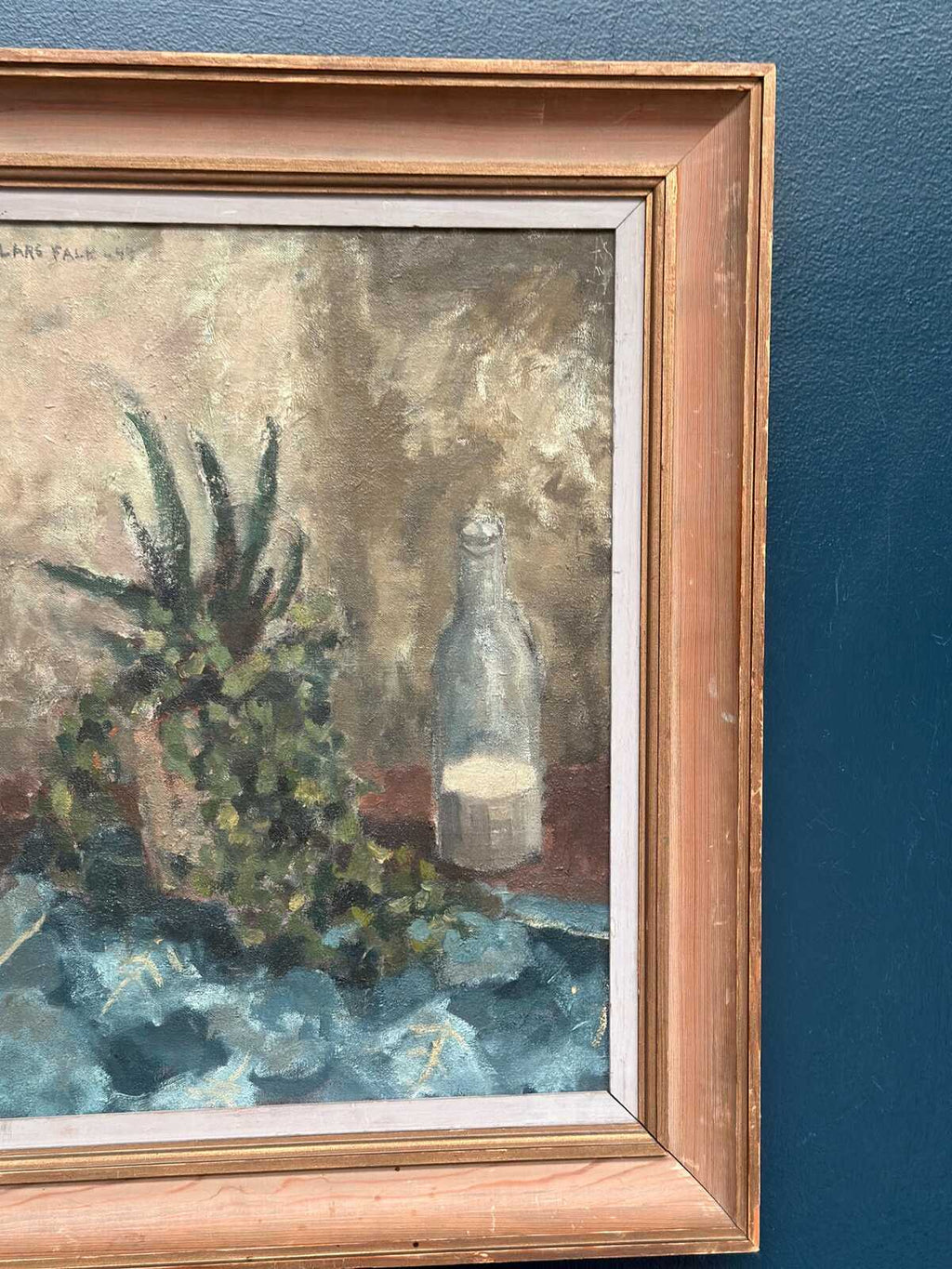 “Still Life with Glass Bottle” by Lars Falk