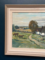 “Farms with Grazing Cows” by Hjalmar Lindblom