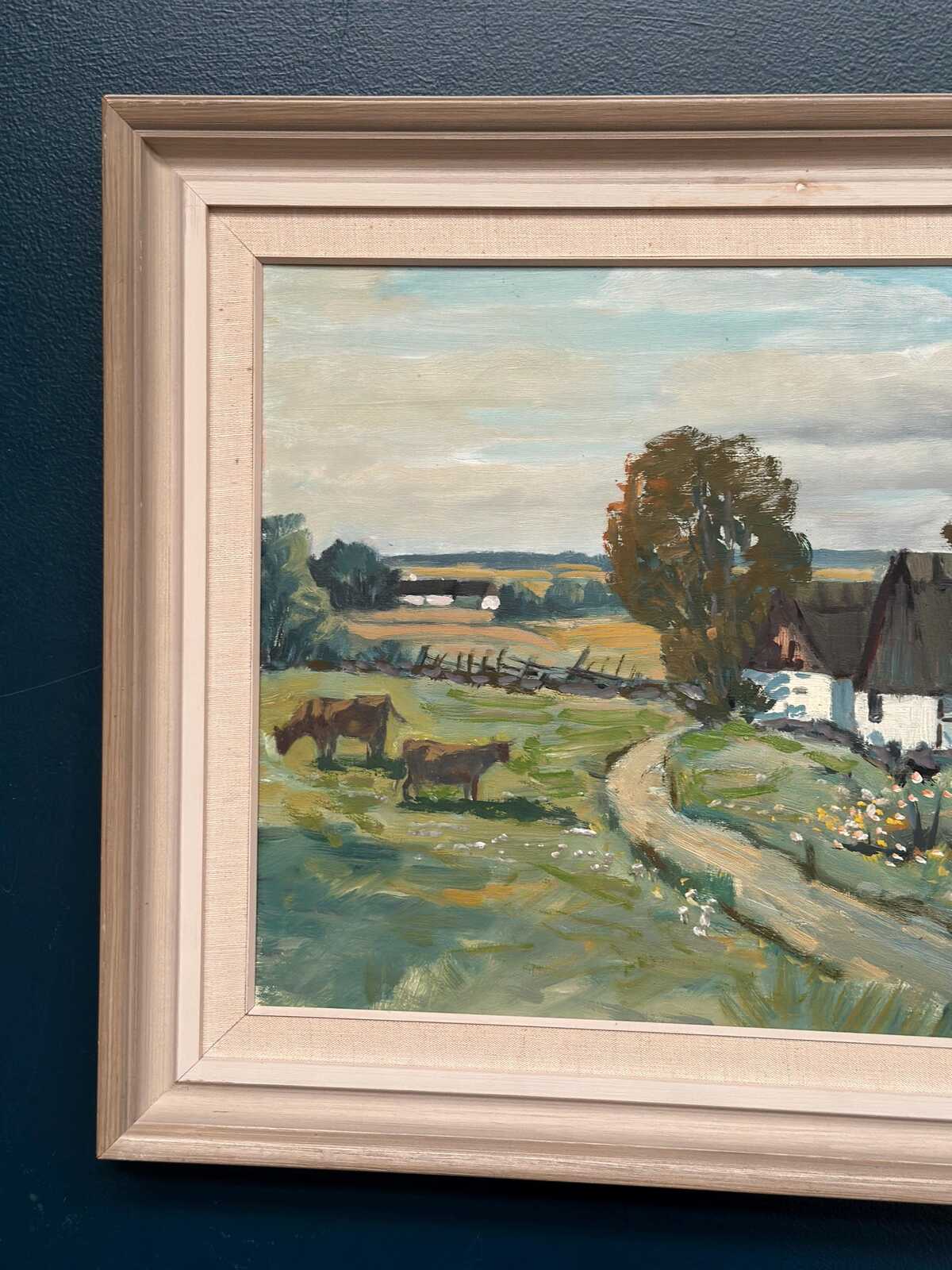 “Farms with Grazing Cows” by Hjalmar Lindblom