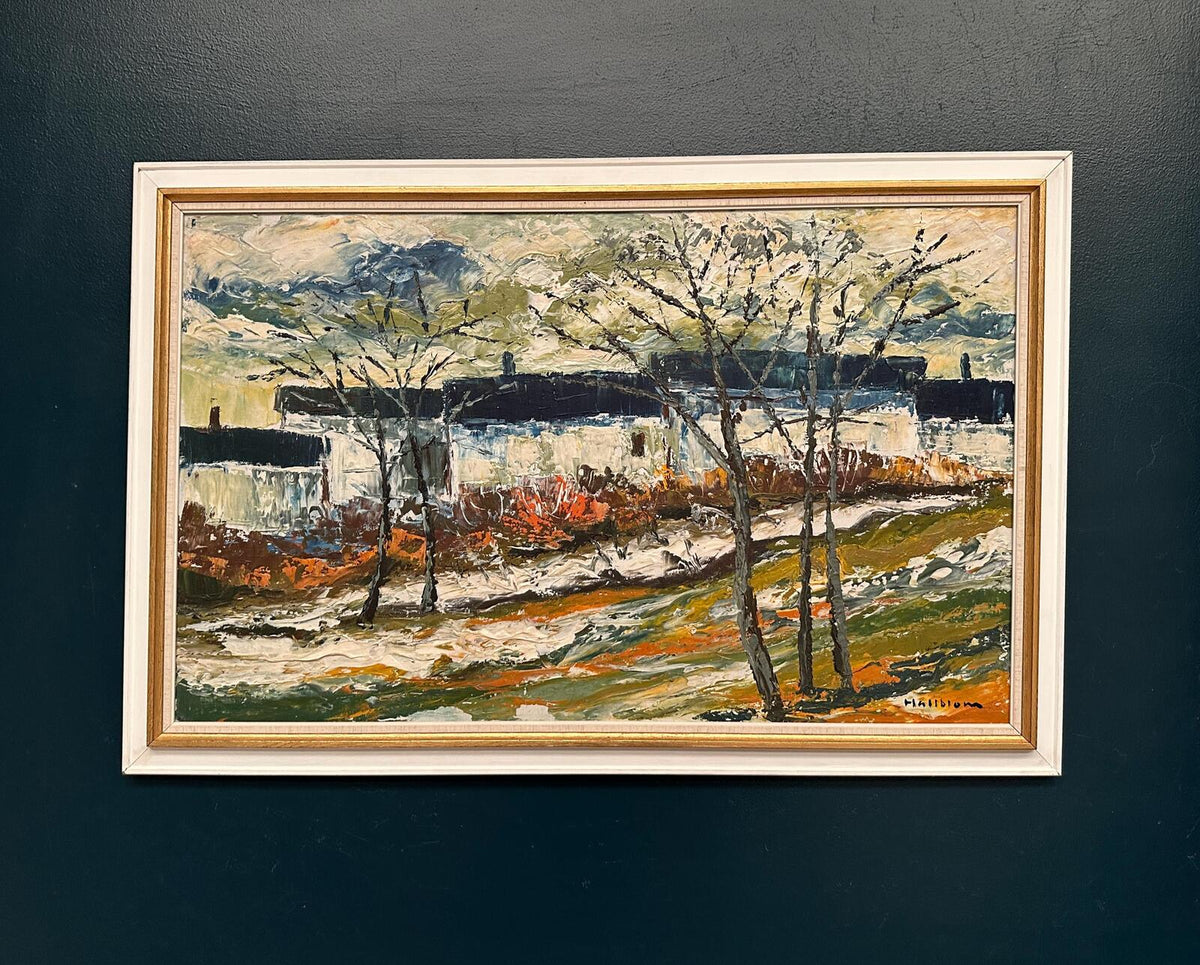 “Landscape with Houses and Trees” by Stig Hallblom