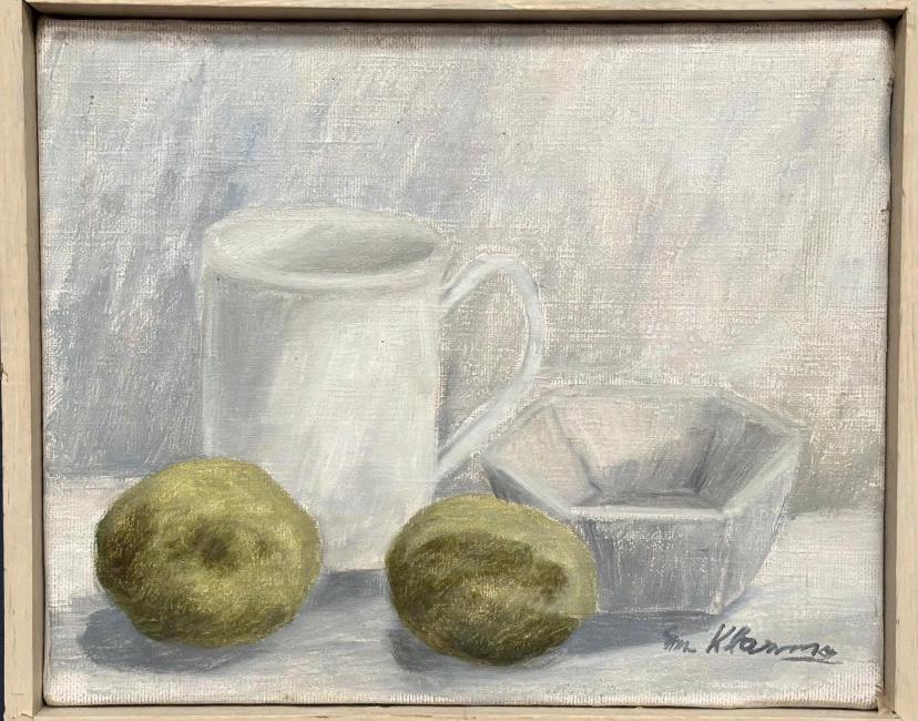 “Jug, Bowl and Fruits” by Main Klarmo‑Kärred
