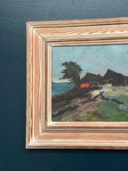 “Coastal Landscape with Cottage” by Arne Aspelin (1911–1990)