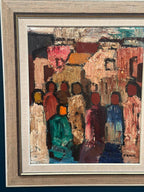 “Abstract Figures with Buildings” by Gösta Falck