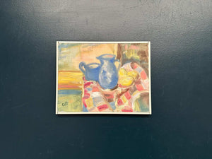 “Blue Jugs and Lemon” by Off
