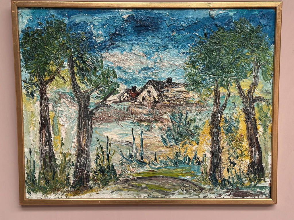 “Cottage Between Trees” by Stig Allan