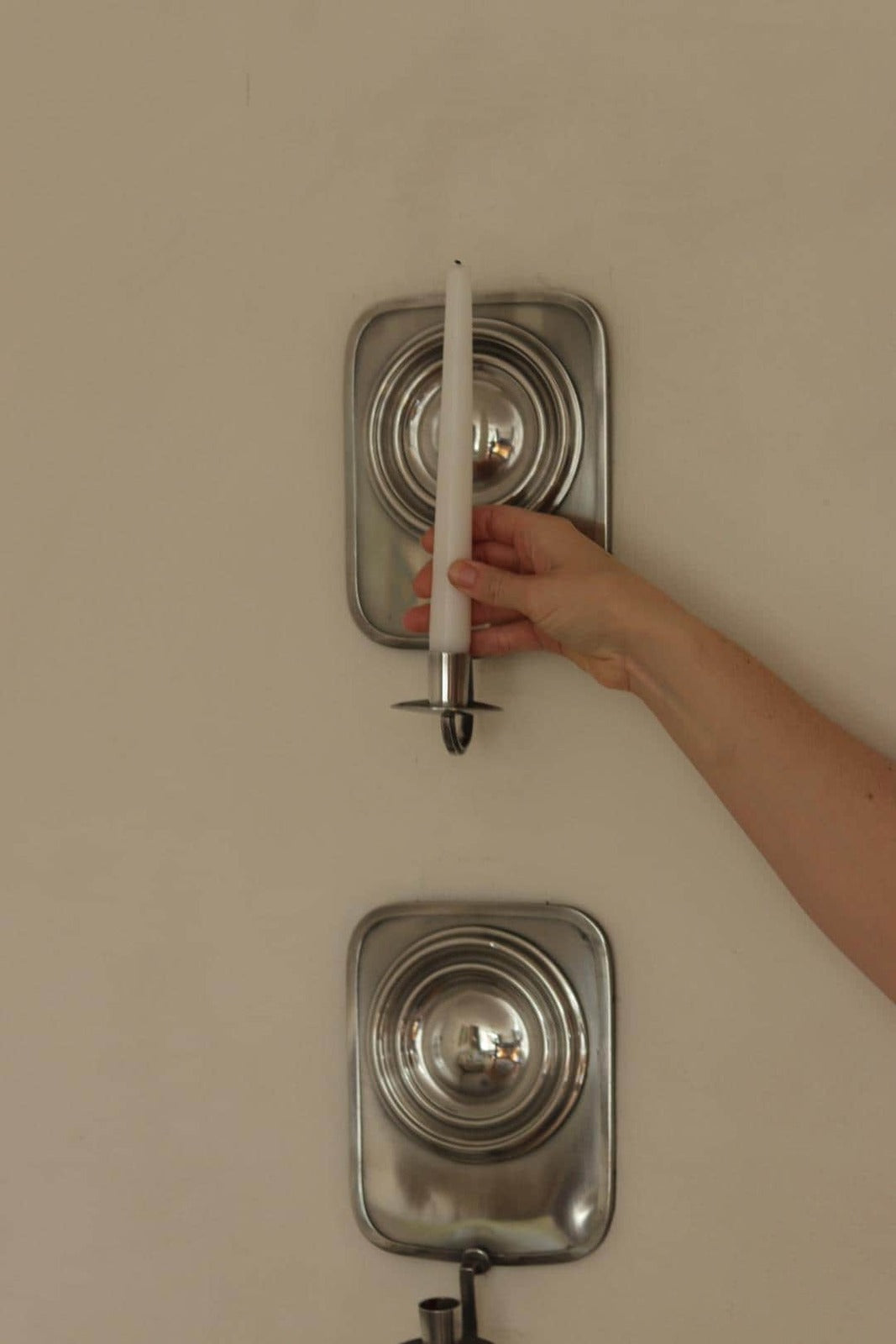 Pair Of Swedish Pewter Sconces By Svenskt - Tenn