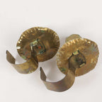 Pair Large baroque Style Mid Century Swedish Brass Sconces