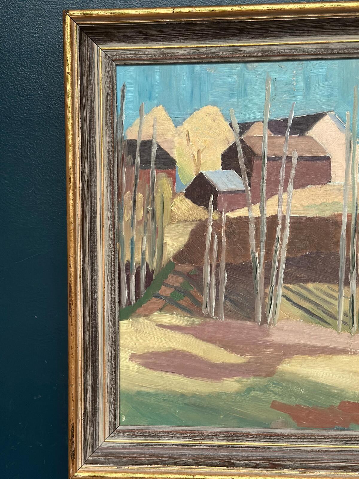 Huts Behind the Trees