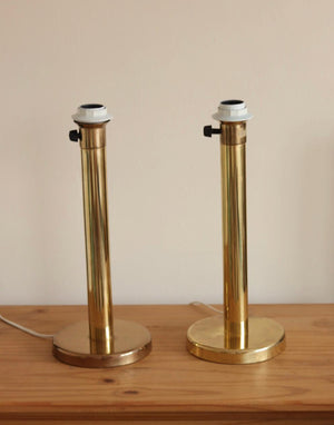 Pair of  Vintage Large Brass Table Lamps