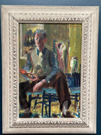 “Artist in His Studio” by Einar Lindberg (1916–1993)