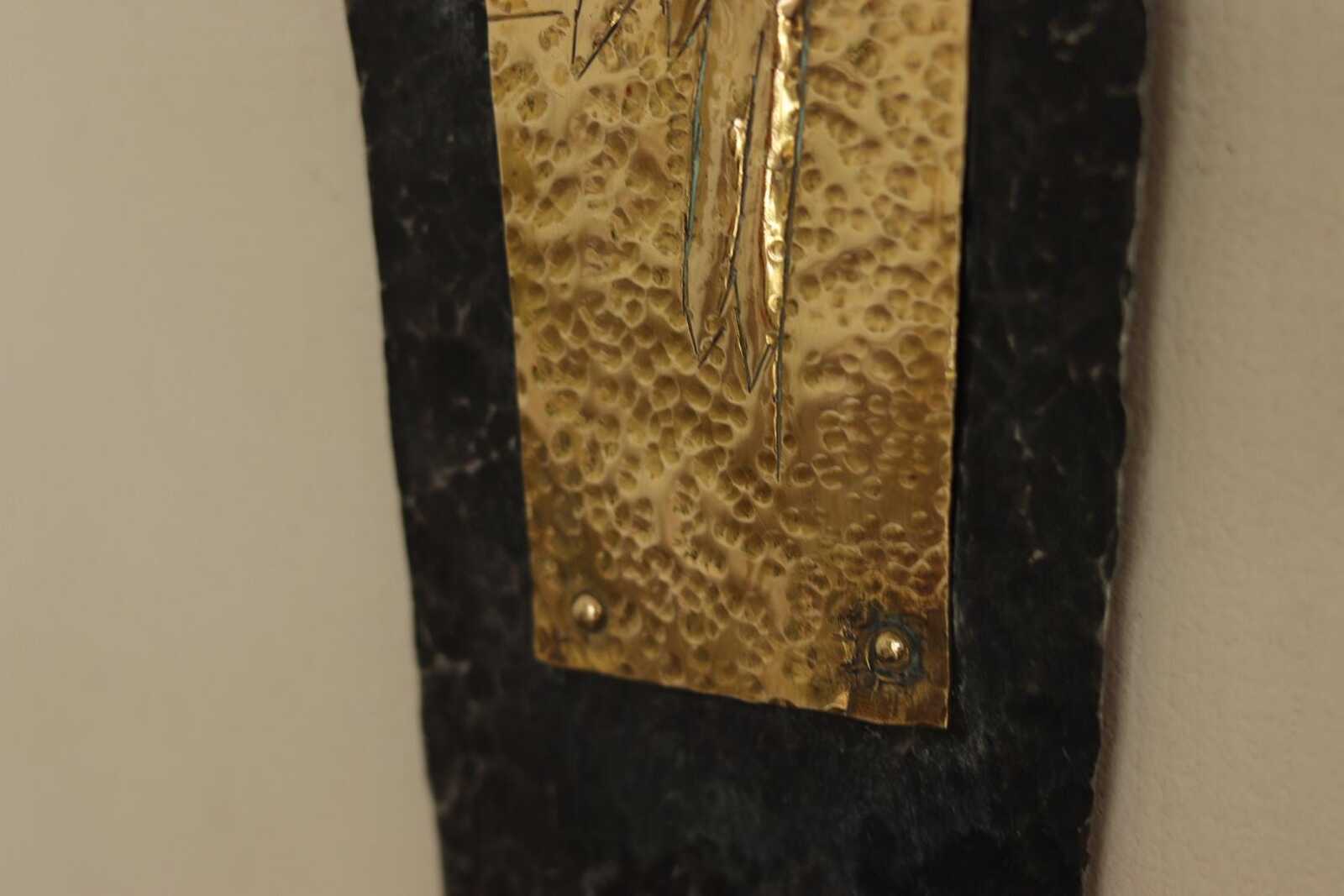 Pair Of Mid Century Swedish Brass and Wrought Iron Sconces with Bird Motifs