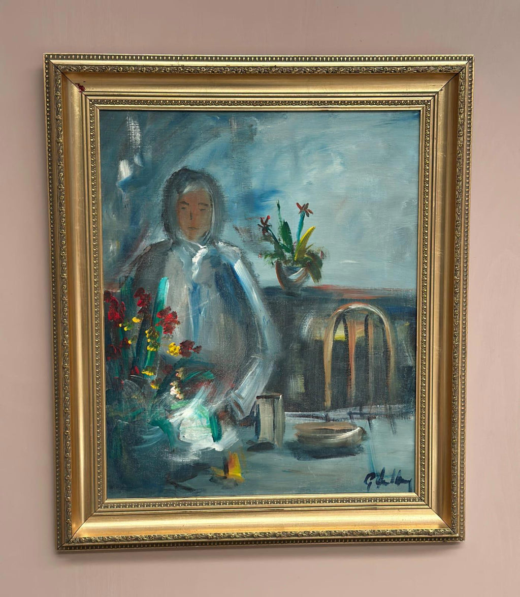 “Interior with Girl” by Göte Lundberg