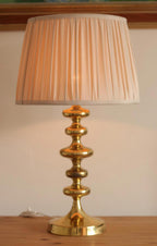 Pair of Swedish Brass Bobbin Table lamp