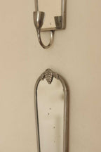 Pair of Mid Century Swedish Pewter Sconces with Mirror