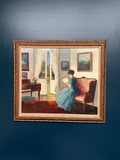 “Interior with Woman” by Edit Gert (1906–1983)