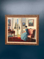 “Interior with Woman” by Edit Gert (1906–1983)