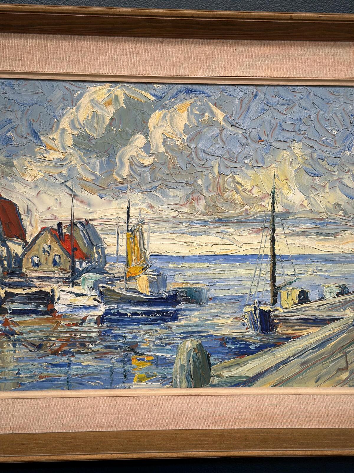 Port with Moored Sailboats