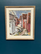 “Red Cottages by Coast”
