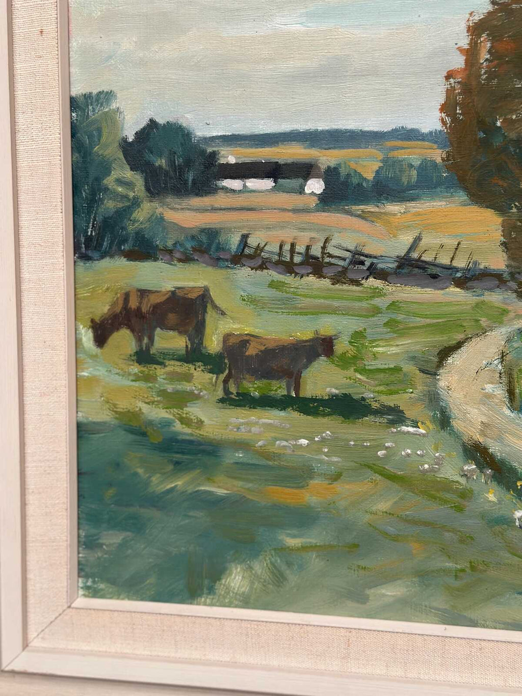 “Farms with Grazing Cows” by Hjalmar Lindblom