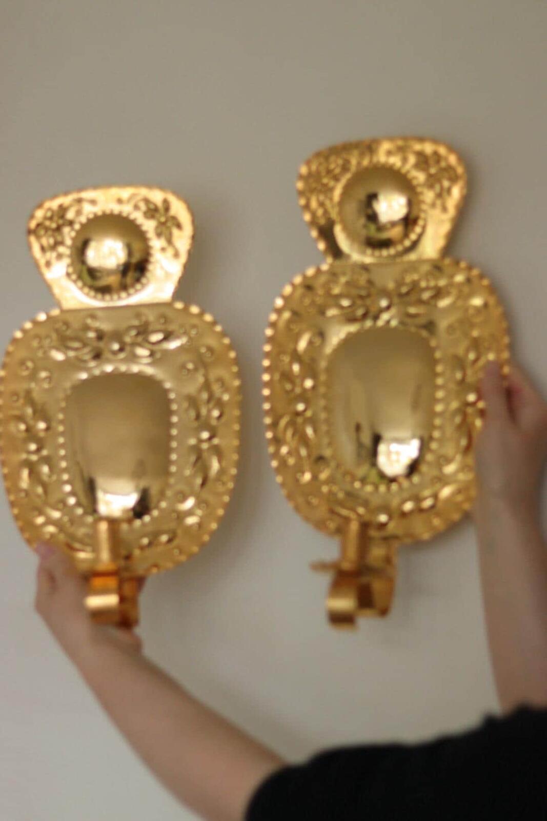 Pair Of Mid Century Swedish Brass Sconces