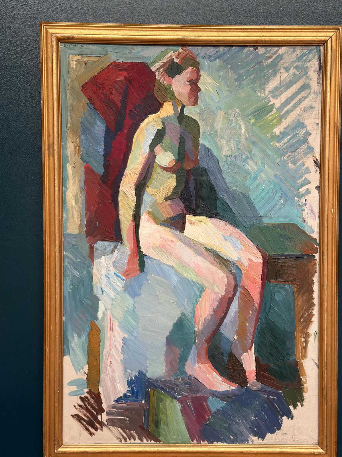 “Seated Woman” by Stig August Waldemar Åkervall (1919–1992)