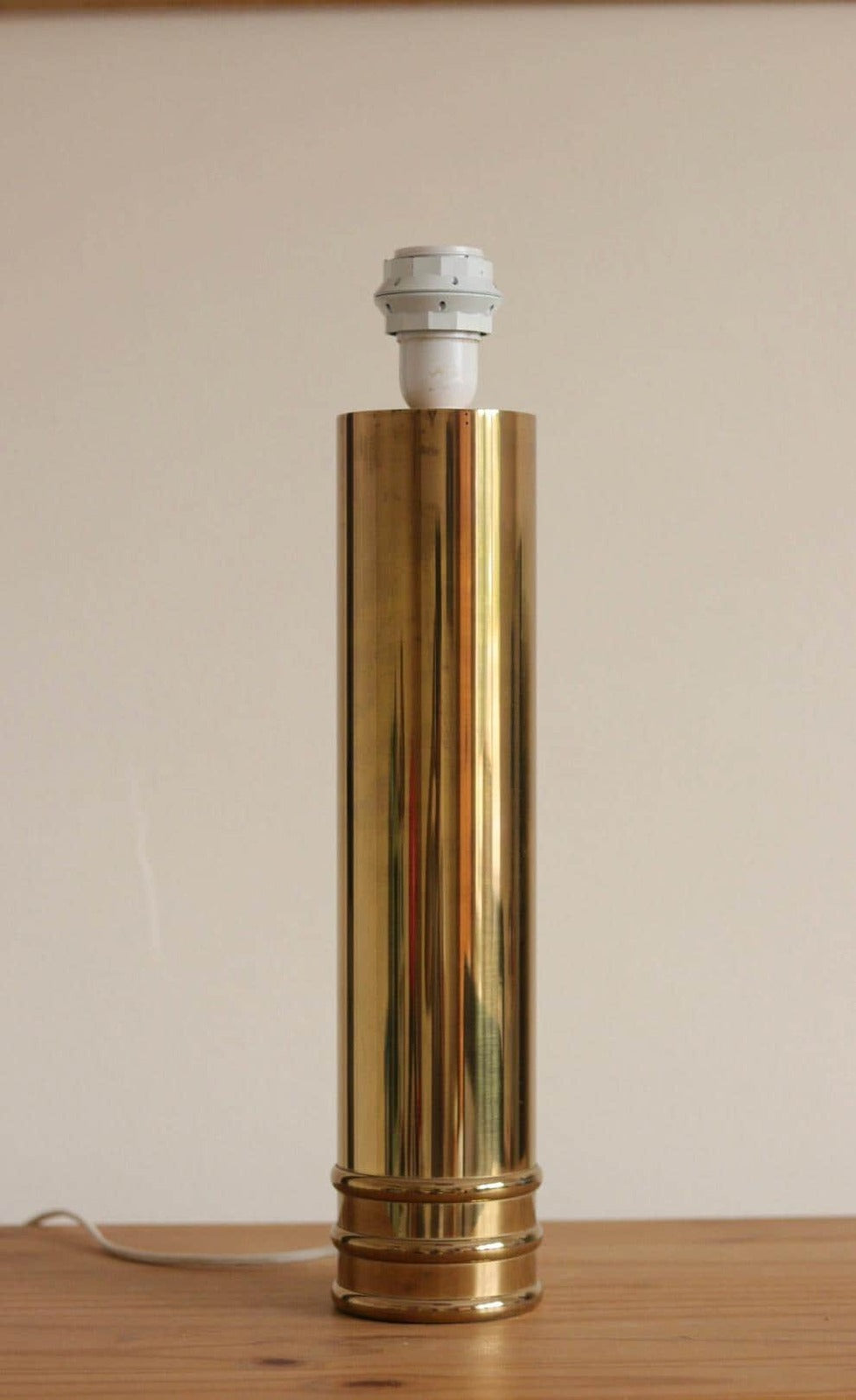 1960's Mid Century Swedish Large Brass Table Lamp by  Bergbom, Model B 010