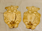 Baroque Style Mid-Century Brass Swedish Sconces
