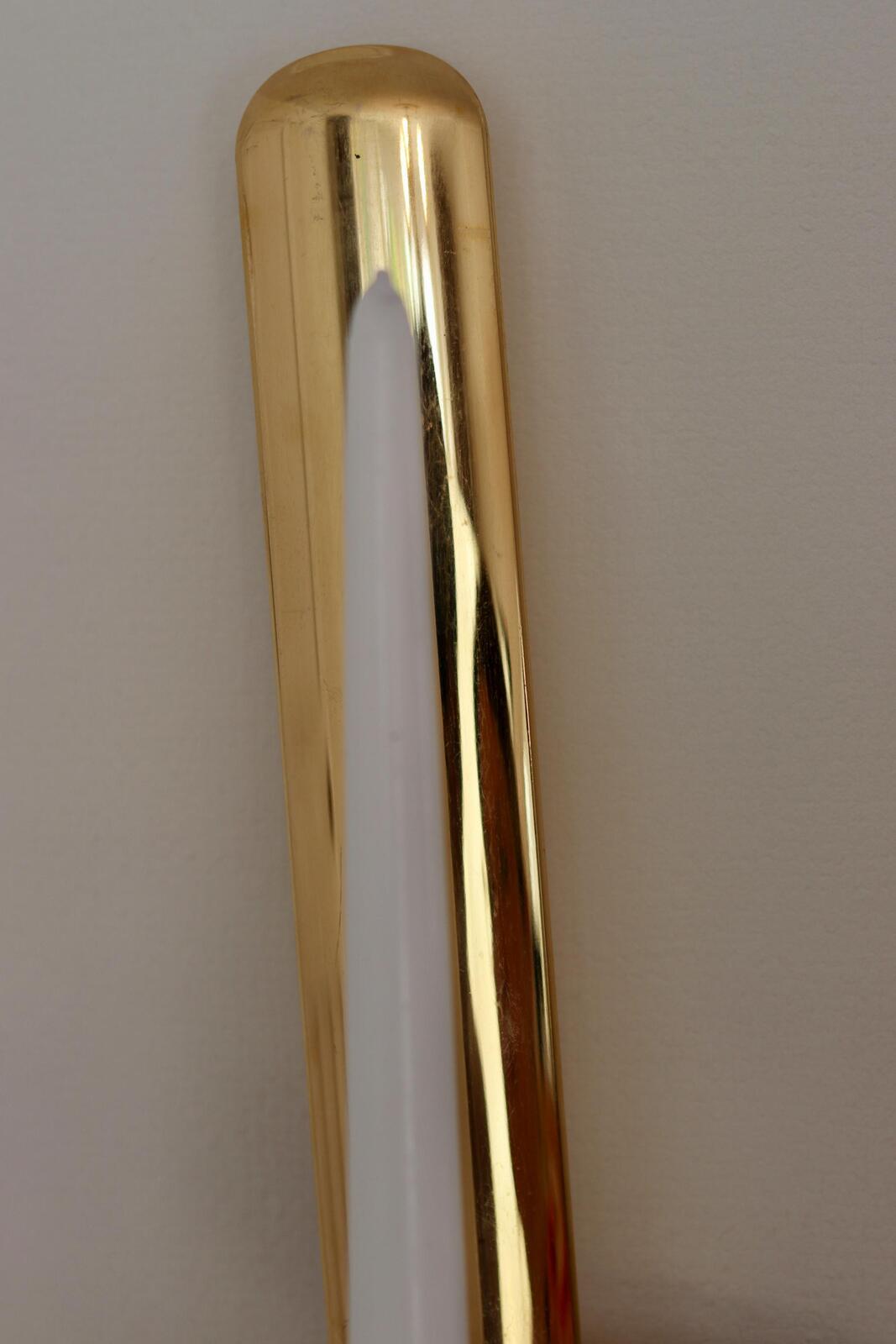 Pair Of Mid Century Swedish Gold Plated Brass Sconces by Scandia