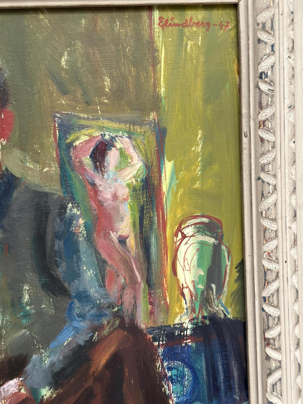 “Artist in His Studio” by Einar Lindberg (1916–1993)