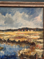 “Marsklandskap från Ribe” by Niels Mandrup Bruun (1918–1993)