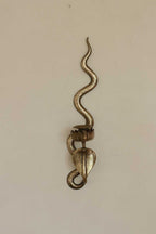 Pair of Egyptian Revival Style Engraved Brass Cobra Sconces