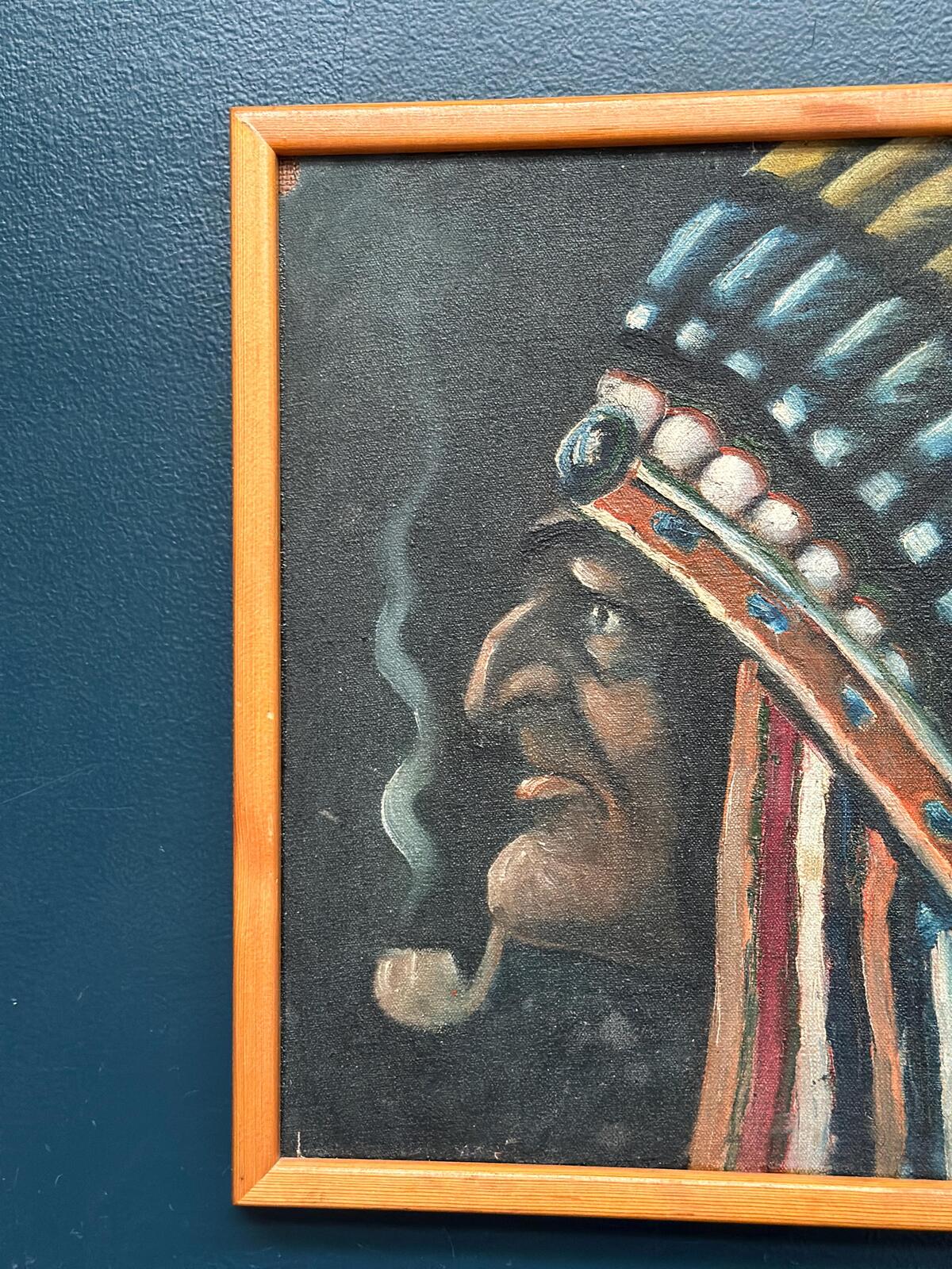 Native American with Pipe