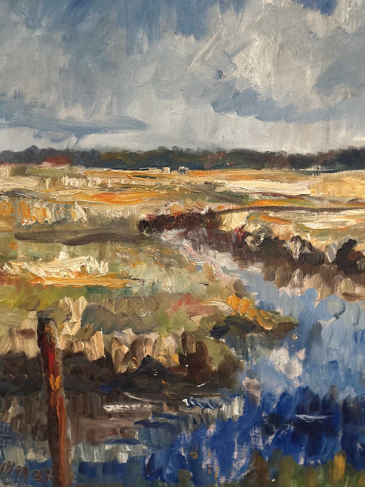 “Marsklandskap från Ribe” by Niels Mandrup Bruun (1918–1993)