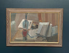 “Vase and Books” by Gösta Stawåsen