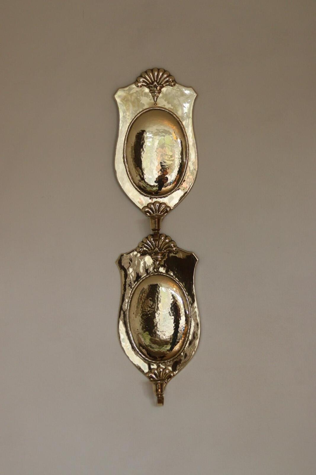 Pair Of Mid Century Swedish Brass Sconces